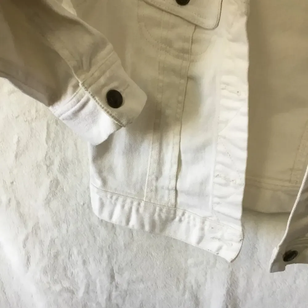 Ralph Lauren Girl White Cropped Denim Jacket